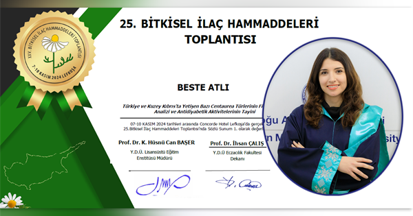 25th BİHAT, Best Oral Presentation