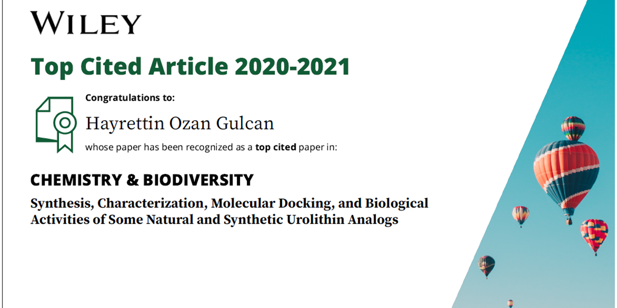 A published study principally coordinated by EMU Faculty of Pharmacy member became a Top Cited Article 2020-2021 in Wiley