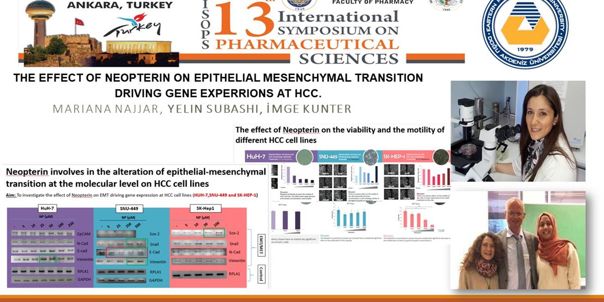 A Study Conducted by EMU Faculty of Pharmacy Member Assist. Prof. Dr. İmge Kunter and her Former Students was Presented at ISOPS-13